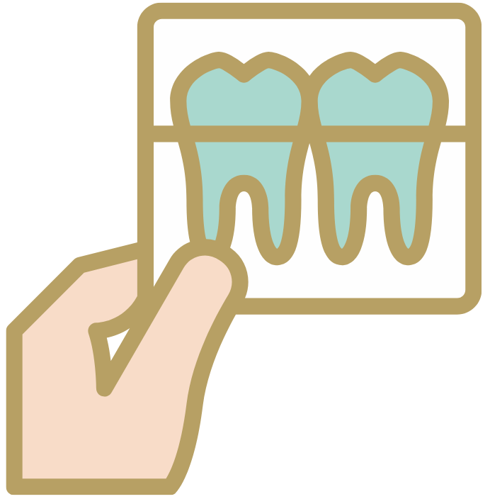 データ採取のアイコン。ナルト先生を中心に安心の歯科医療を提供。オールオン4ザイゴマクリニック。