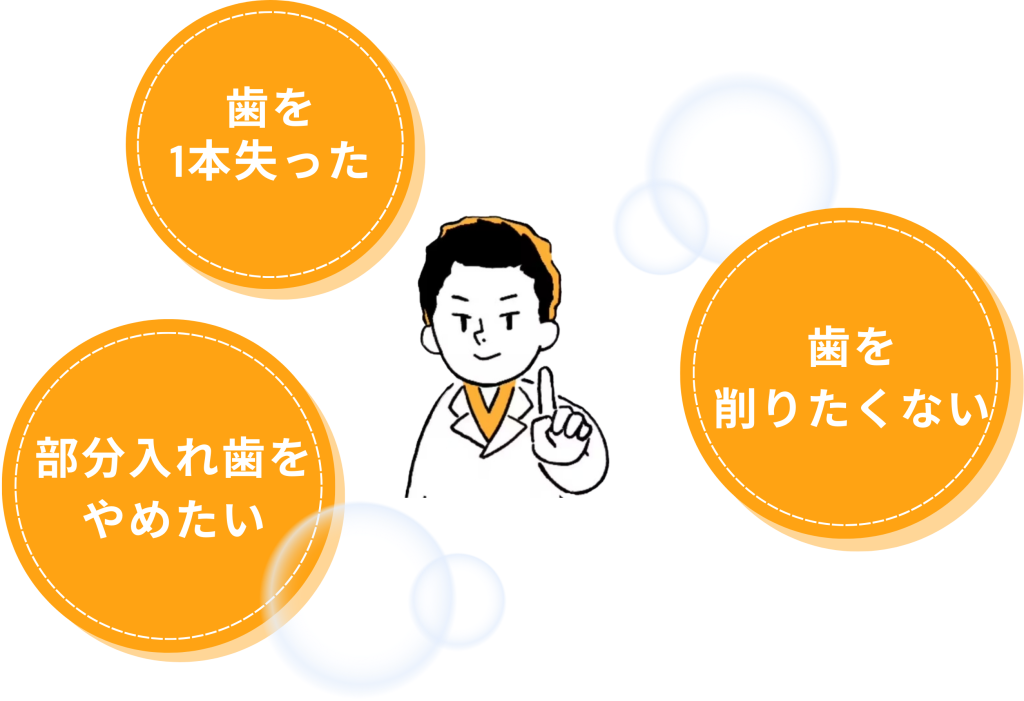 インプラントの対象者。ナルト先生による丁寧な歯科治療を表現。オールオン4ザイゴマクリニック。